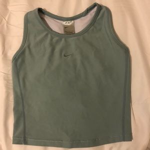 Teal Nike crop top with built in bra!
